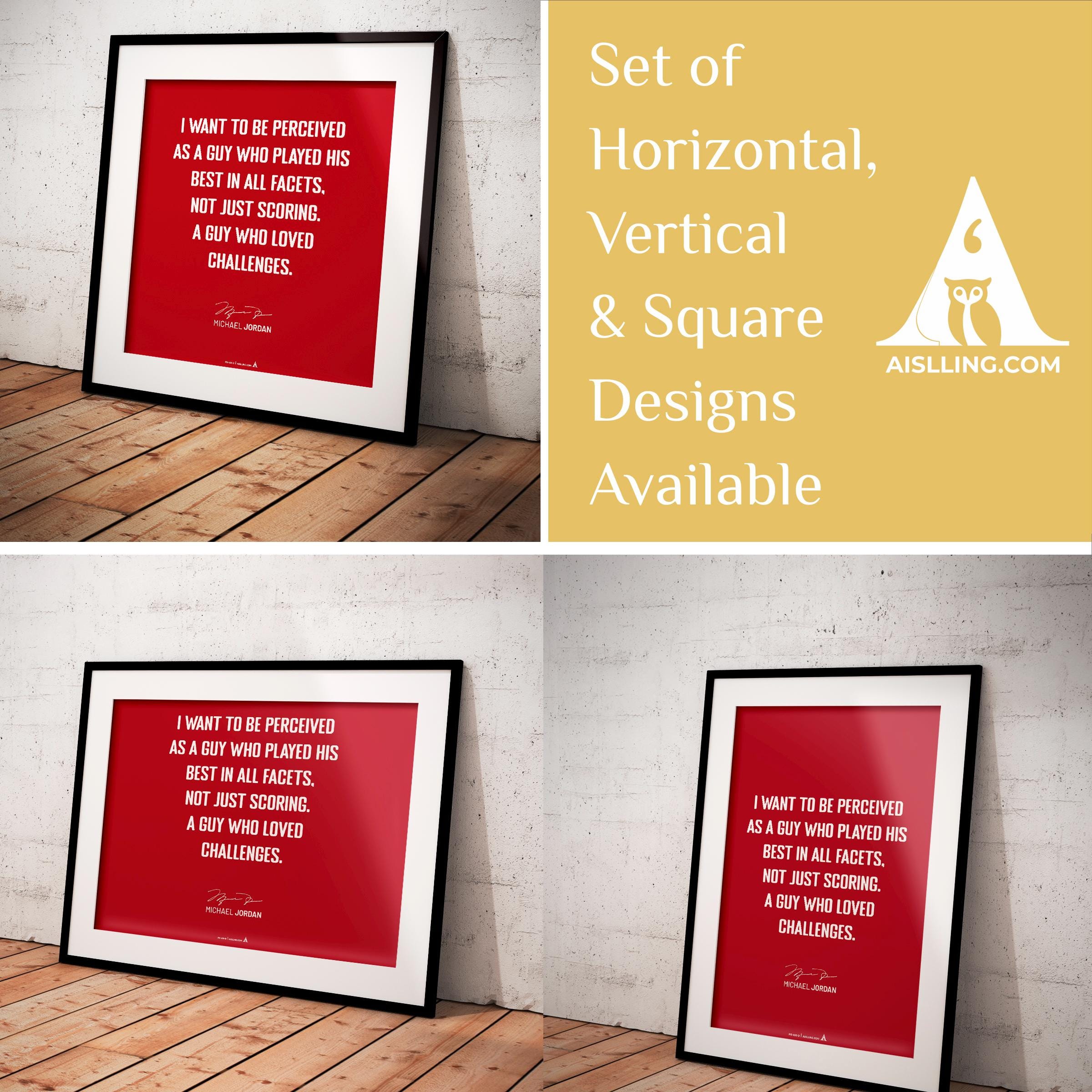 Athlete Quote — Michael Jordan Motivational Quote Poster: Basketball Legend Art (Digital Download) | Aislling printable