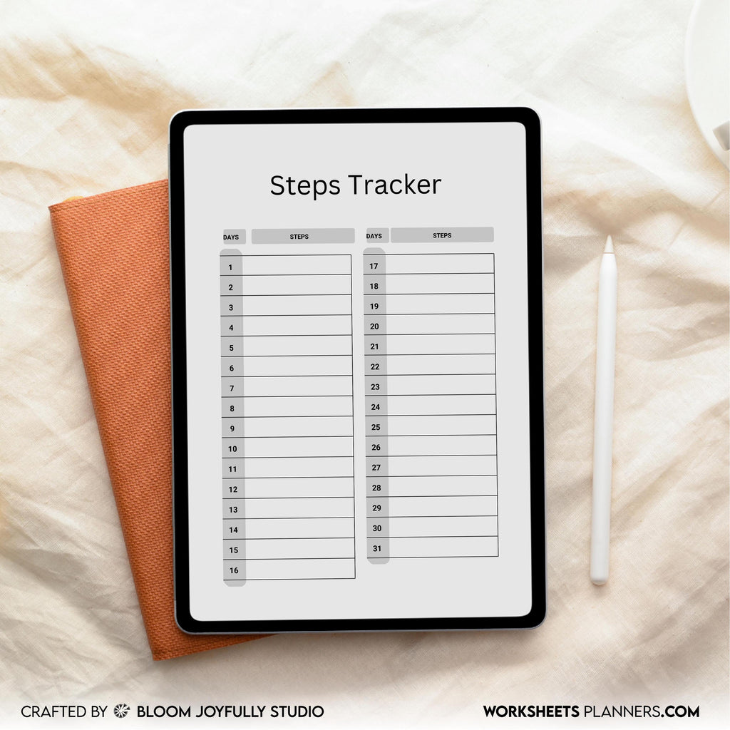10K Step Tracker — Step Tracker PRINTABLE, Daily Walking Log, Fitness Planner PDF, Health Log, A4, A5, Lett... | Nutri Track printable