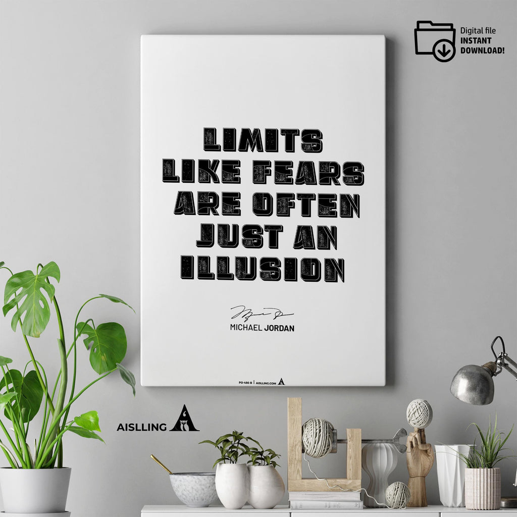 Athlete Wall Decor — Michael Jordan Motivational Quote Print: Basketball Sports Poster (Digital Download) | Aislling printable