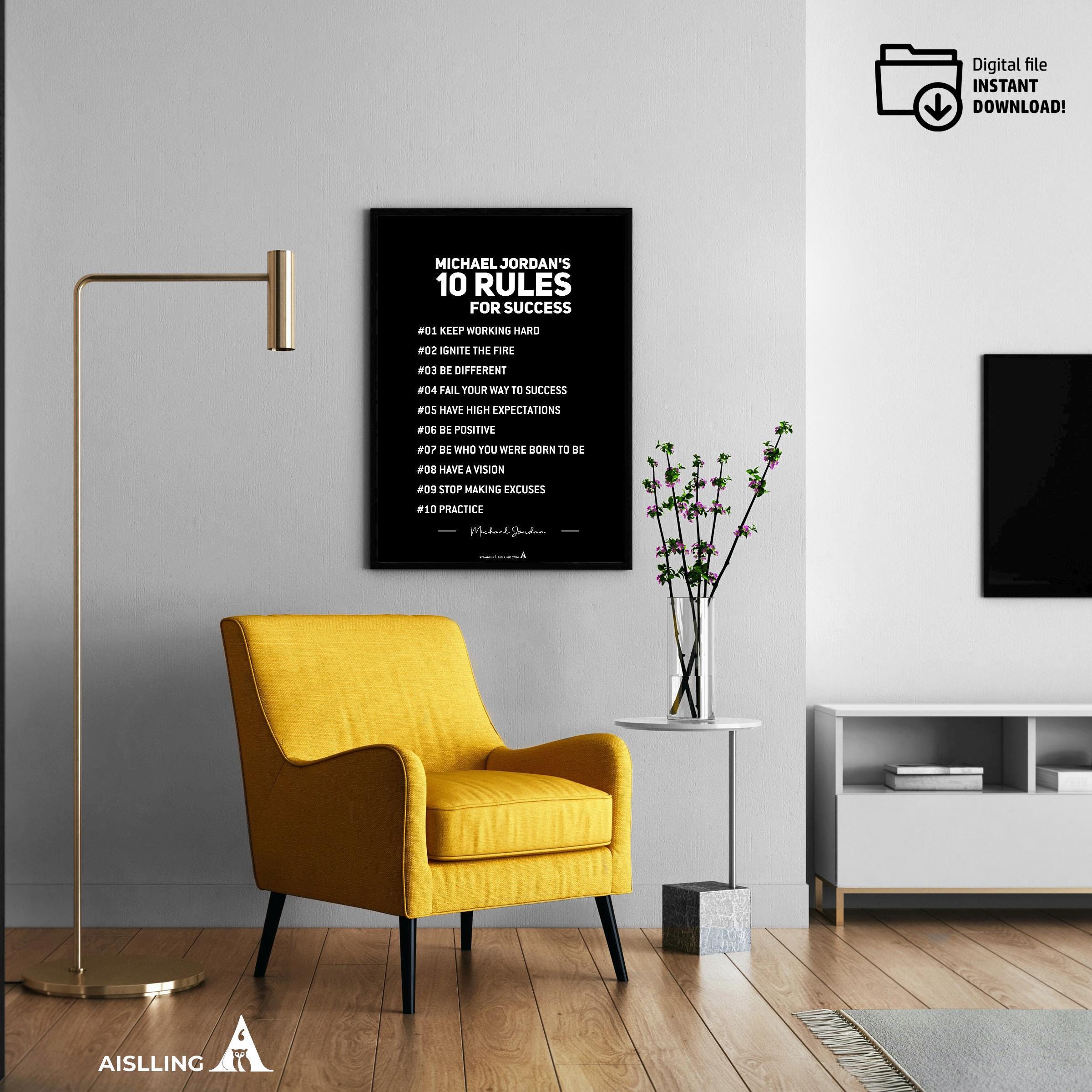 Aislling — Michael Jordan Quotes Digital Printable Wall Art Inspirational Quotes Jordan Mentality Poster Ba... | Aislling printable