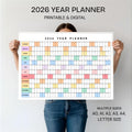 2026 Planner — 2026 PRINTABLE Wall Calendar, Dated Calendar, PDF, Different Sizes Available, Plan Your Day ... | Bloom Joyfully printable