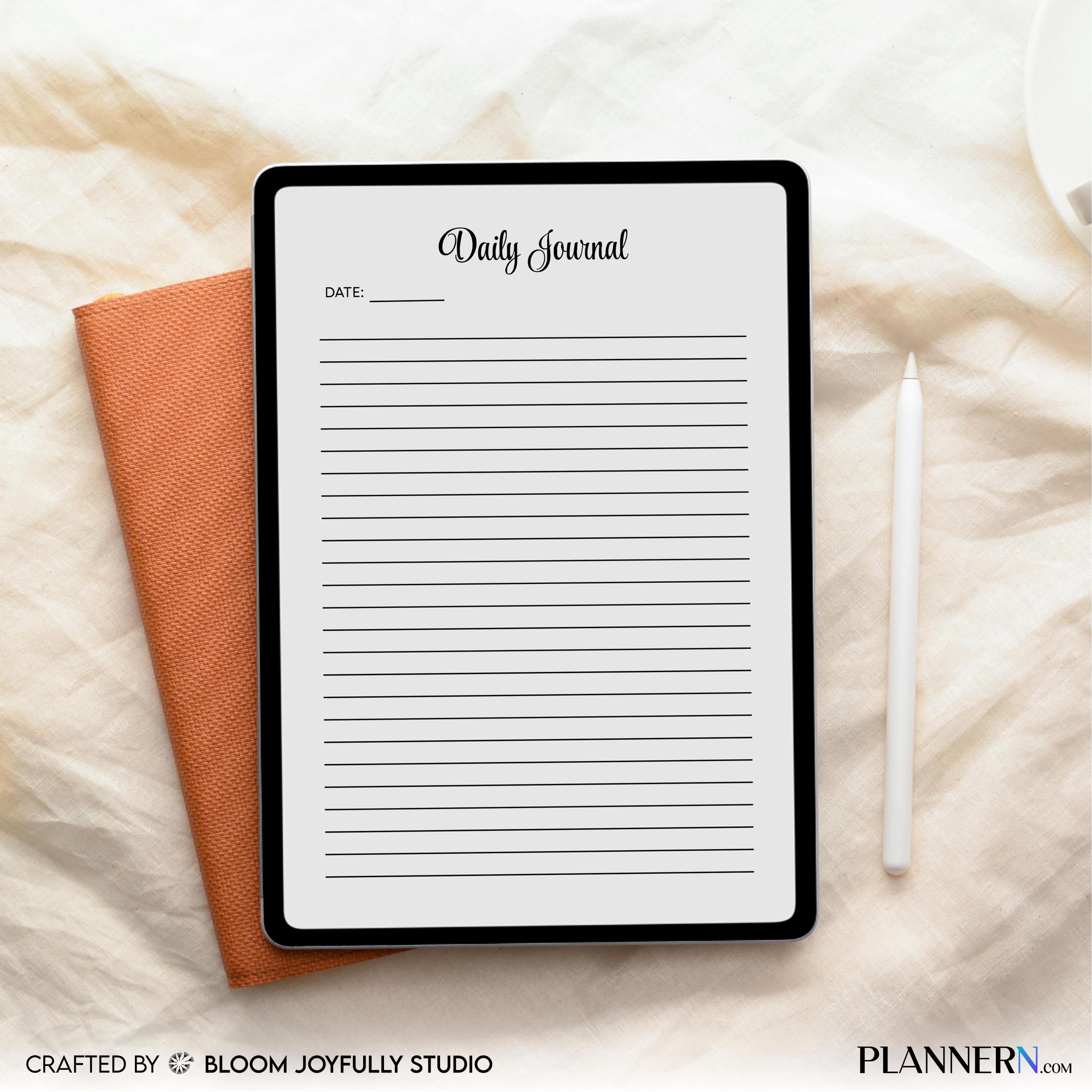 Daily Journal PRINTABLE – Daily Reflection, Gratitude & Mindfulness Journal, Daily Diary Page, Printable Di... | Mindfulness printable