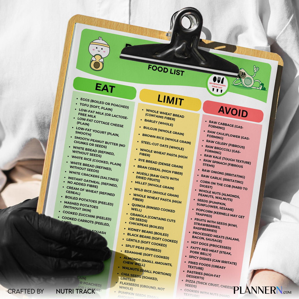 Colon Health — Diverticulosis Food List Printable, High Fiber Foods PDF, Gut Friendly Foods, Colon Friendly... | Nutri Track printable