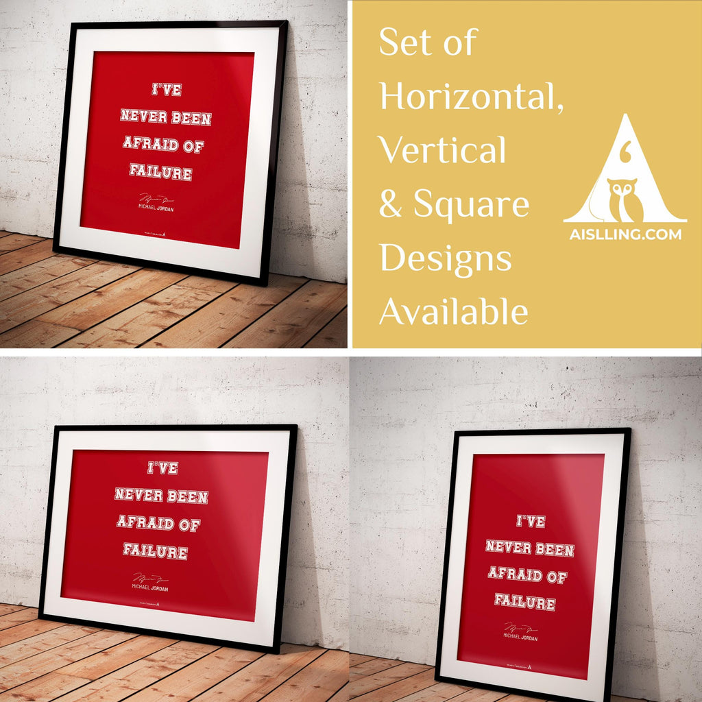 Athlete Wall Decor — Michael Jordan Motivational Quote Art: Basketball Sports Poster (Digital Download) | Aislling printable