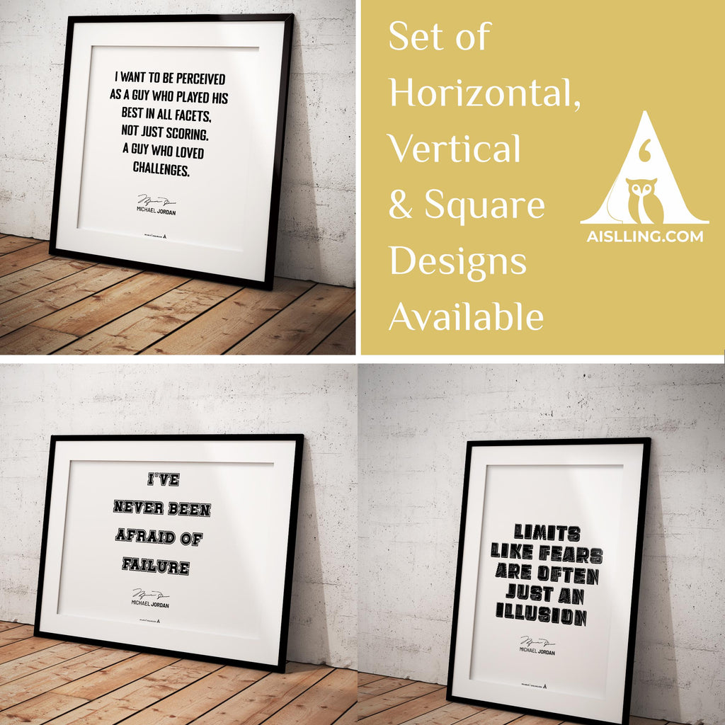 Athlete Quote — Michael Jordan Motivational Quote Print: Basketball Wall Art (Digital Download) | Aislling printable