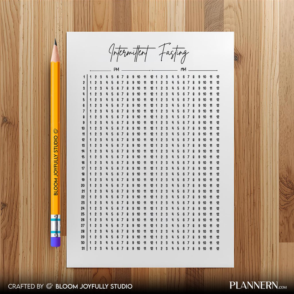 Daily Fasting Log — Intermittent Fasting Tracker PRINTABLE, Fasting Log, Weight Loss Planner, Daily Weekly ... | Nutri Track printable