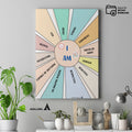 I am affirmations, affirmation poster, affirmation print, therapy office decor, counselling office decor, positive affirmation poster, self