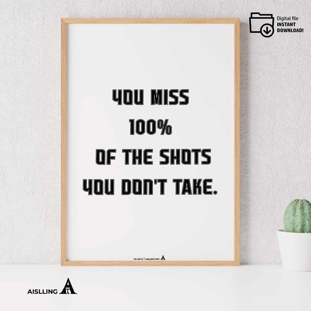 Aislling — Michael Jordan Inspirational Quote Poster: Basketball Wall Art (Digital Download) | Aislling printable