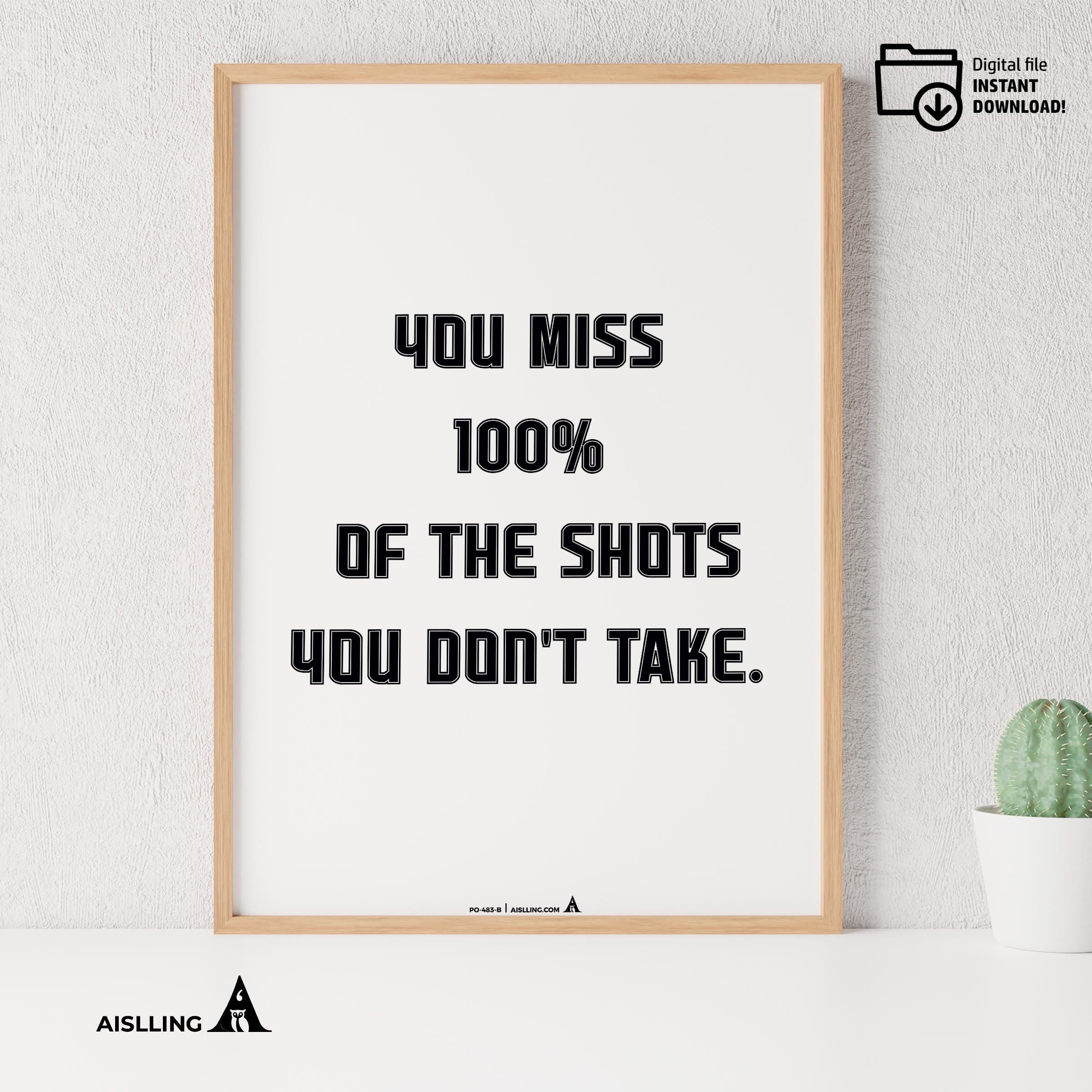 Aislling — Michael Jordan Inspirational Quote Poster: Basketball Wall Art (Digital Download) | Aislling printable