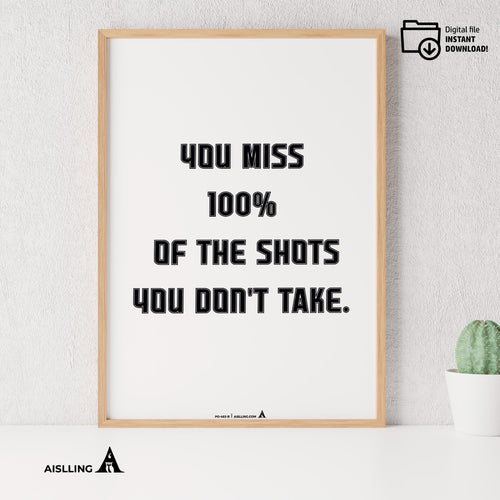 Aislling — Michael Jordan Inspirational Quote Poster: Basketball Wall Art (Digital Download) | Aislling printable