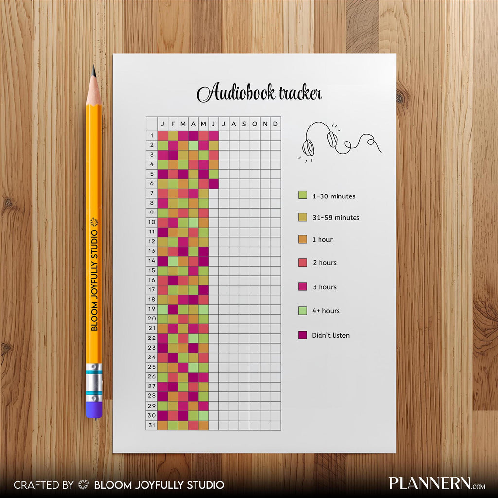 Audiobook Journal — Audiobook Tracker PRINTABLE, Reading Journal, Reading Tracker, Planner Page, Audiobook ... | Bloom Joyfully printable