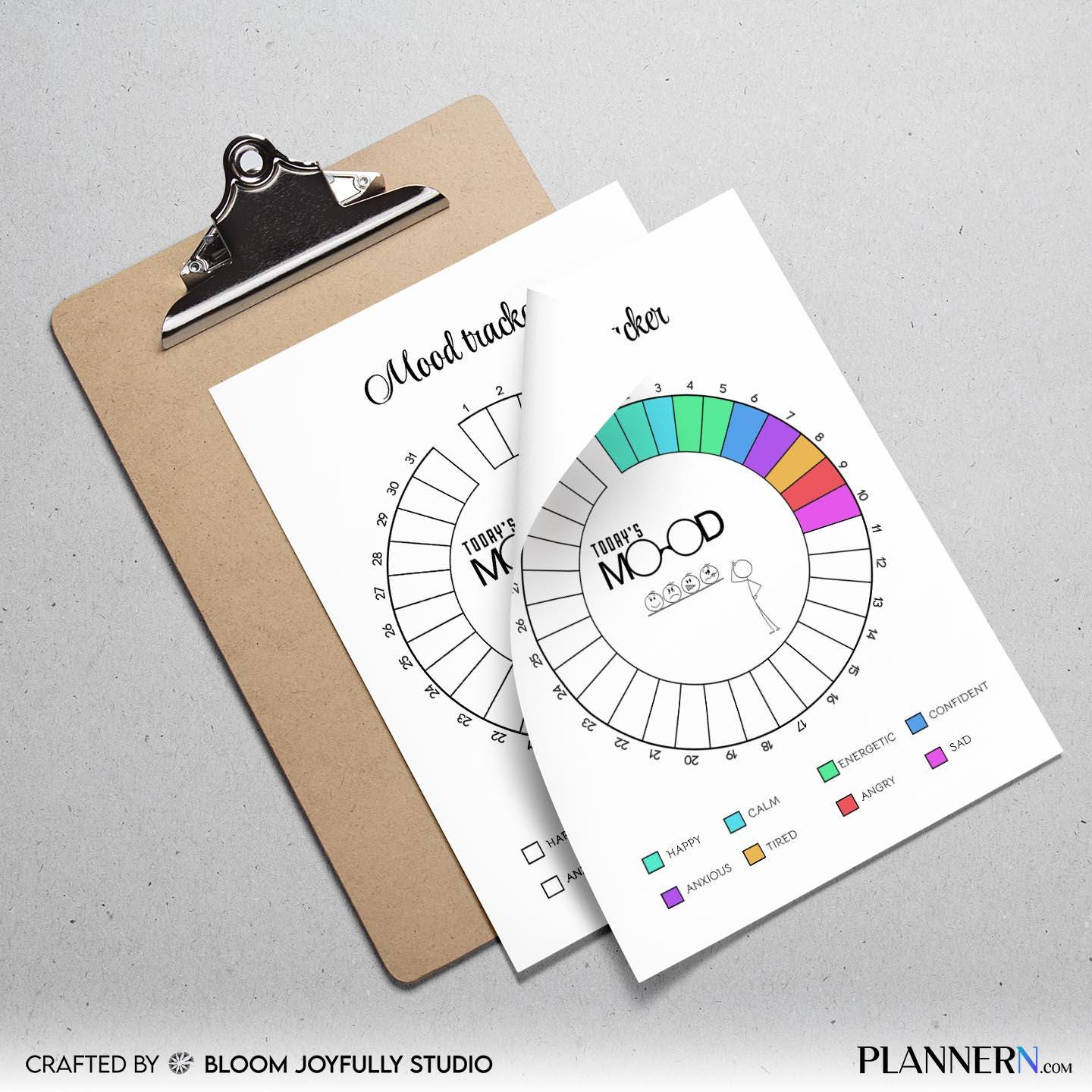 Daily Mood Log — Mood Tracker Printable, Daily Mood Journal, Mental Health Tracker, Emotional Wellness Plan... | Mindfulness printable
