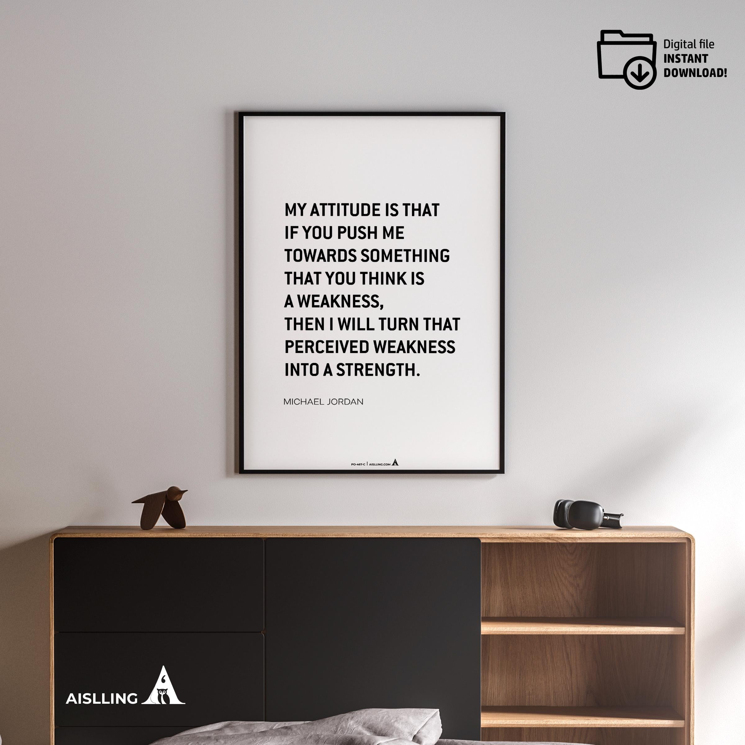 Aislling — Motivational Quotes, Michael Jordan, NBA Sports, Printable NBA Poster, Teenager kid basketball g... | Aislling printable