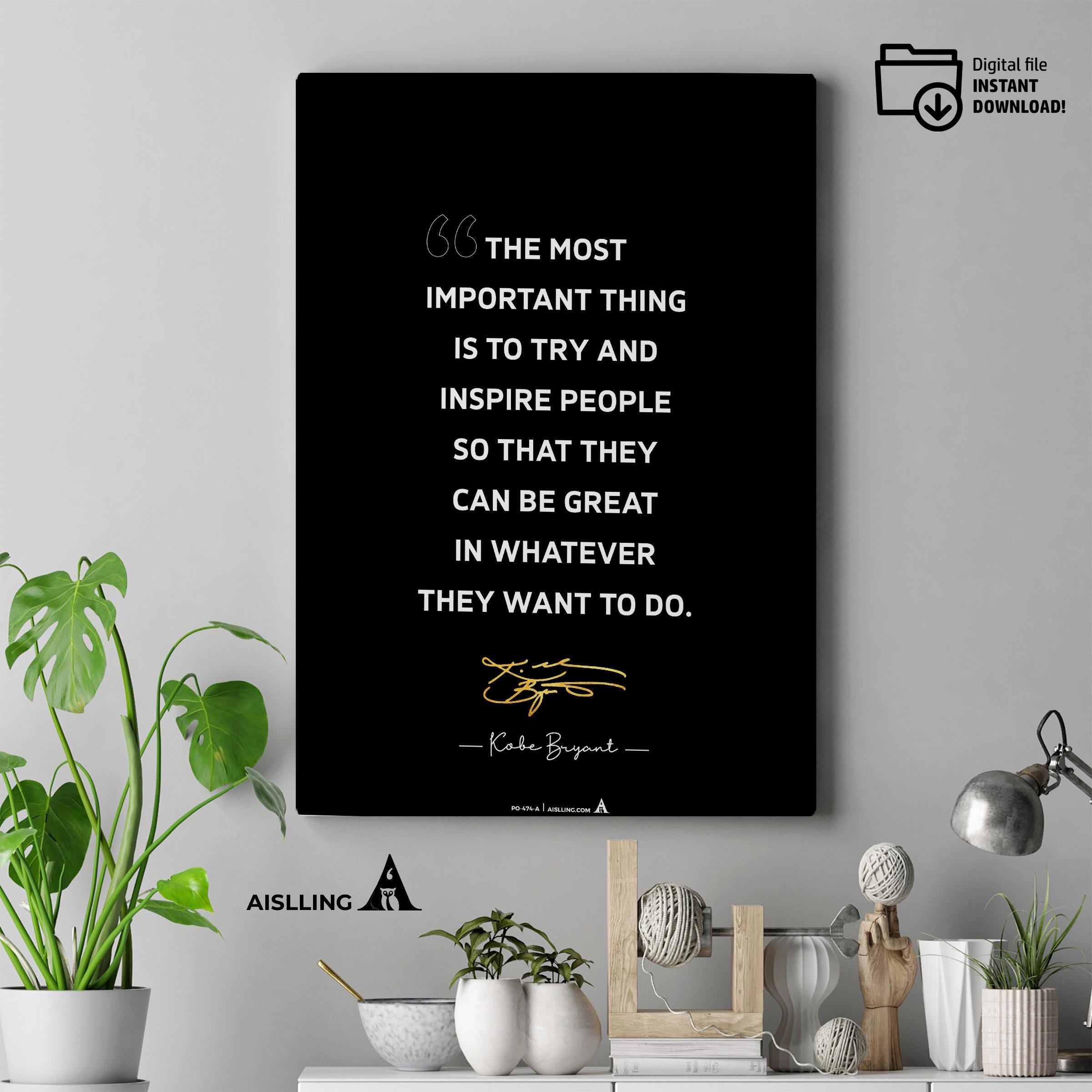 Aislling — Kobe Bryant Quotes, NBA Sports, Printable NBA Poster, Teenager kid basketball gift, NBA poster, ... | Aislling printable