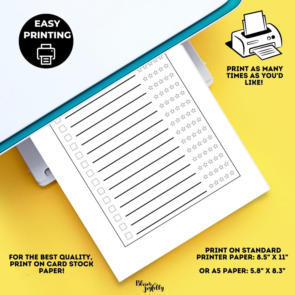 Daily Organizer — Things To Remember Bundle, Weekly & Monthly Planner, Books To Read, Movies To Watch, Reci... | Bloom Joyfully printable