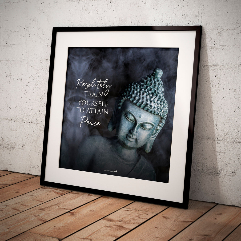 Aislling — Resolutely train yourself to attain Peace, Buddha quotes Pintable's Motivational Quote wall art ... | Mindfulness printable