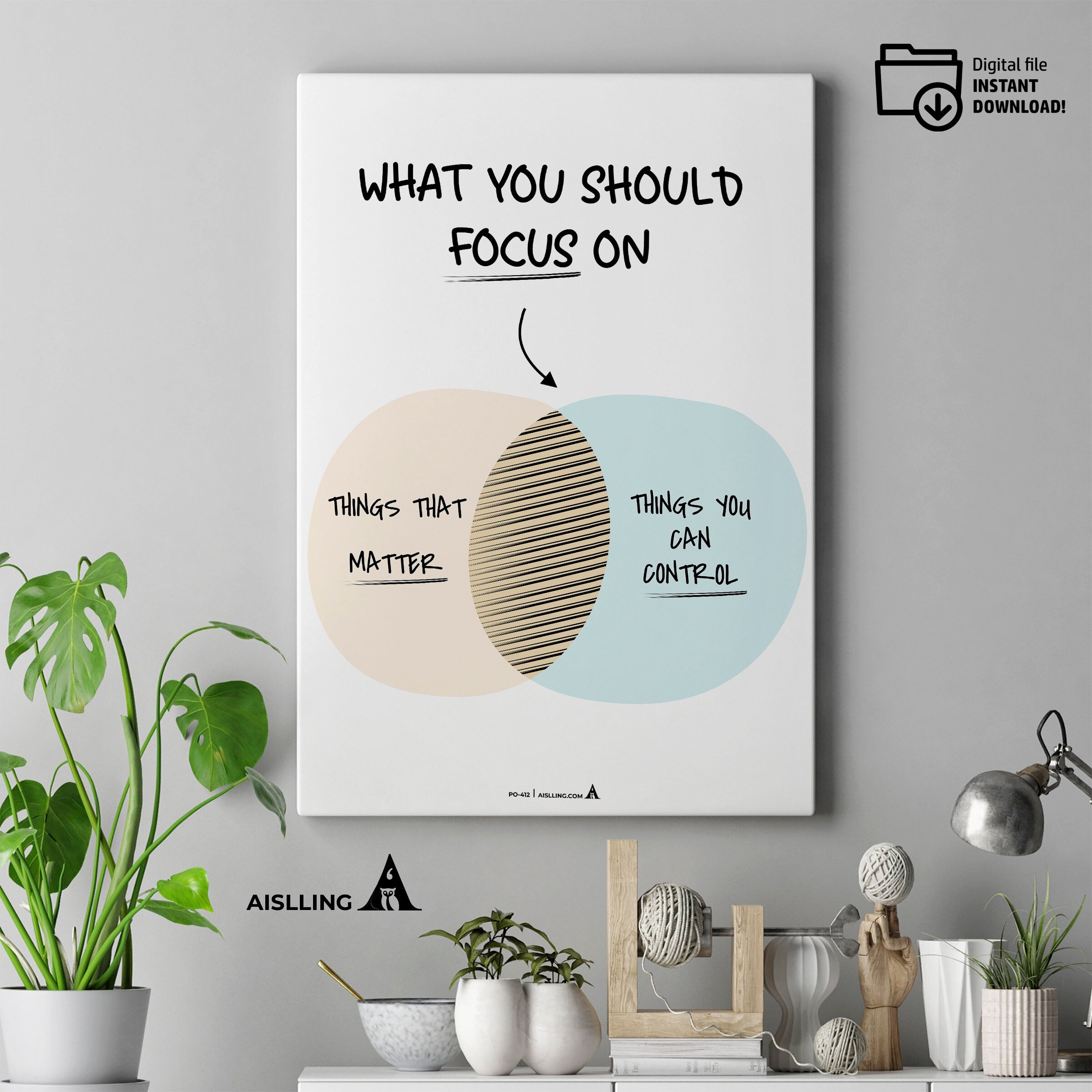 Adhd Worksheets — How to Focus on What Matters Most Poster, Counselor Office Decor, Mental Health Prints, C... | Mindfulness printable