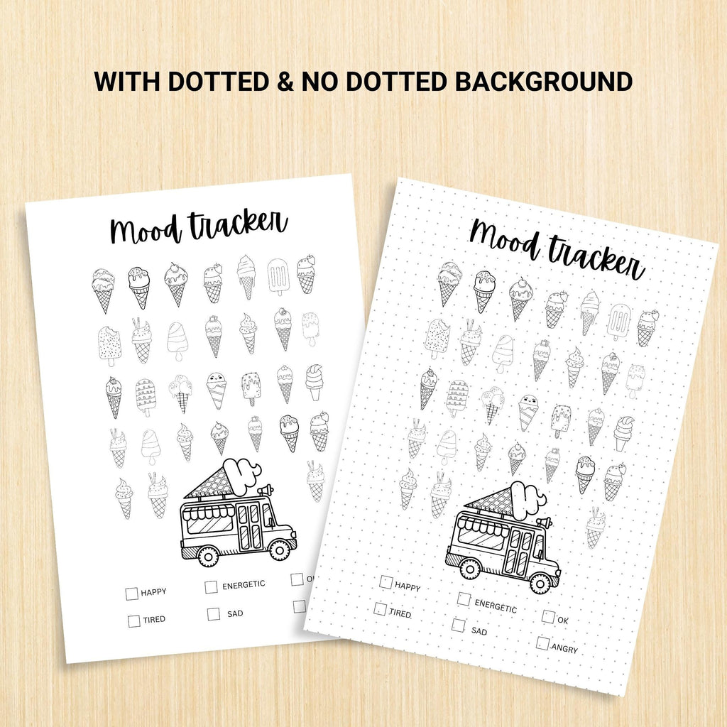 Bullet Journal — MONTHLY Mood Trackers Bundle, Printable Mood Tracker for journal, Monthly, Daily Mood Log,... | Mindfulness printable