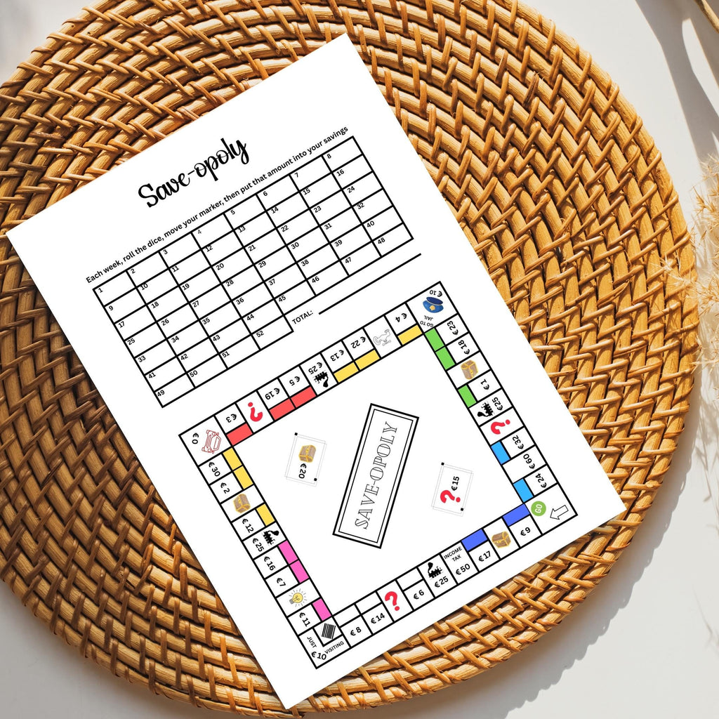 Budget Challenge — Save, opoly Savings PRINTABLE, Savings Challenge, Savings Game, Budgeting Game, Savings ... | Bloom Joyfully printable