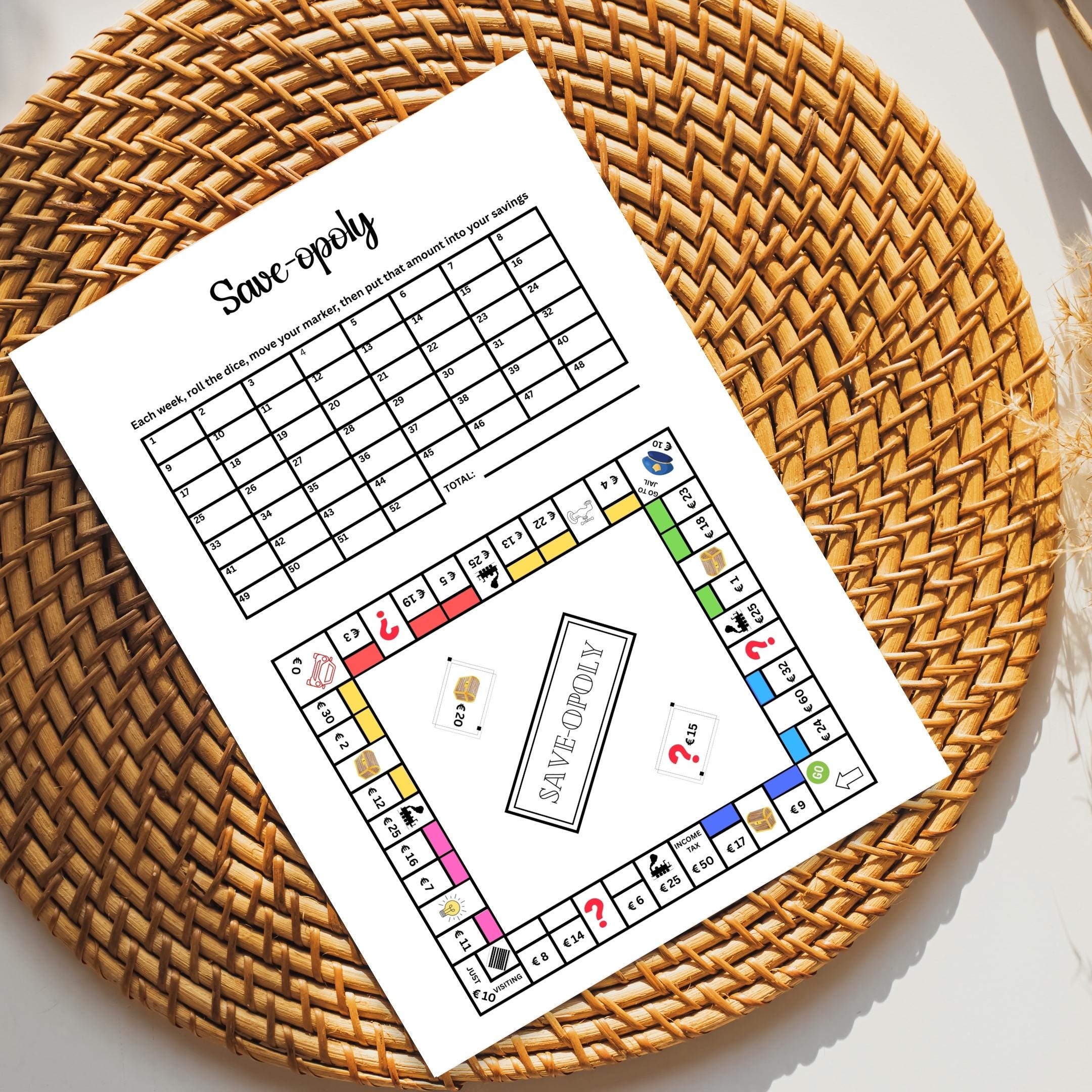 Budget Challenge — Save, opoly Savings PRINTABLE, Savings Challenge, Savings Game, Budgeting Game, Savings ... | Bloom Joyfully printable