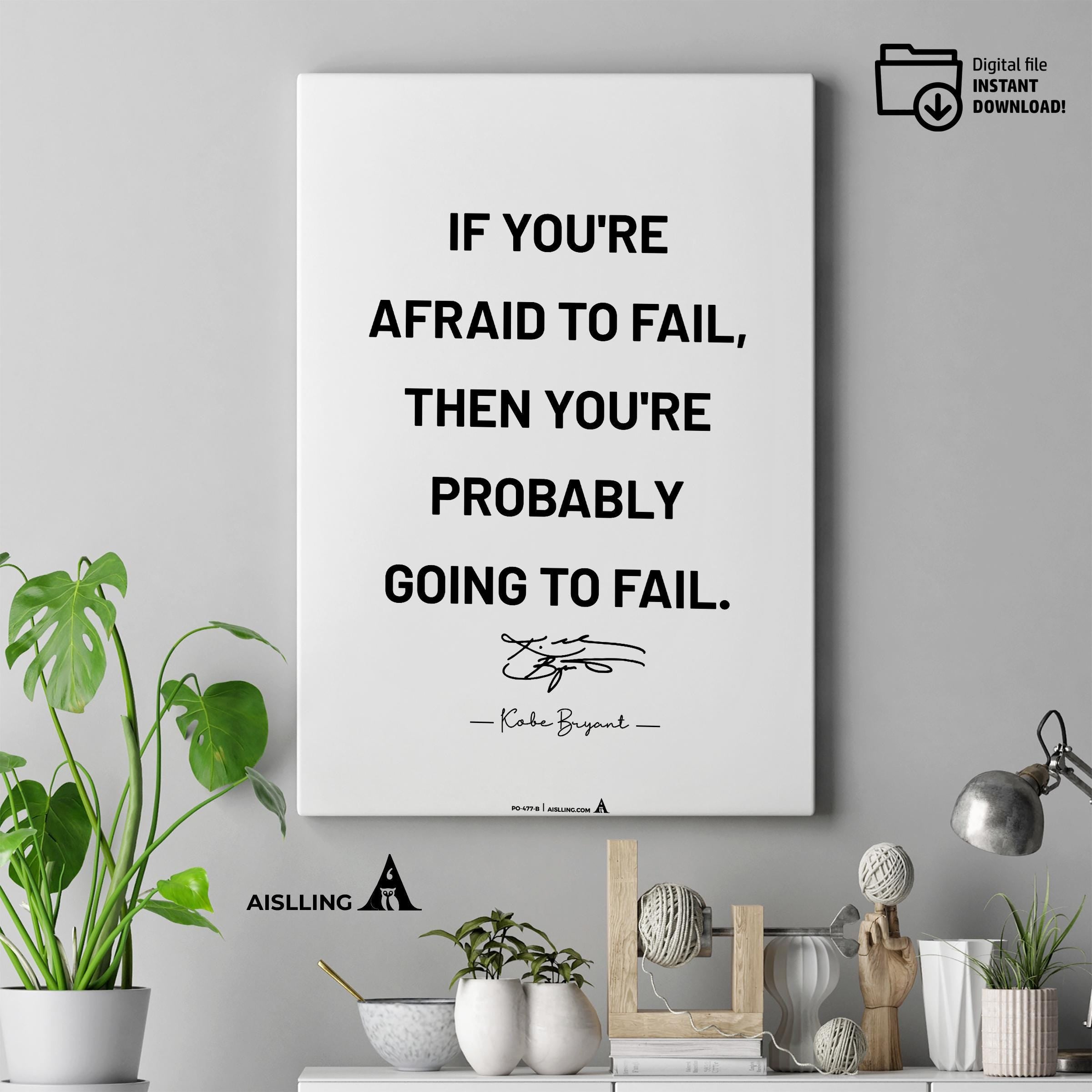 Aislling — Kobe Bryant Mamba Mentality Quotes, NBA Sports, Printable NBA Poster, Teenager kid basketball gi... | Aislling printable
