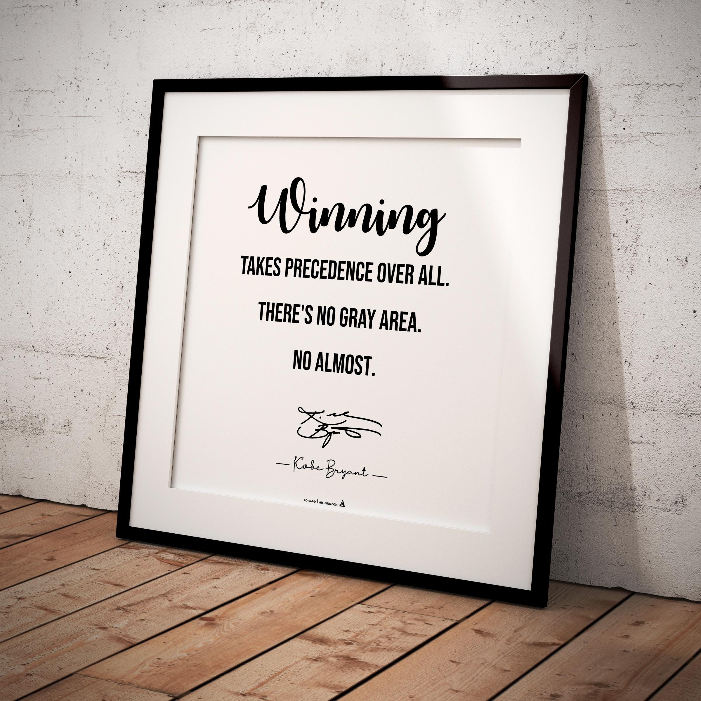 Digital Download — Kobe Bryant Poster, Minimalist Basketball Printable Quote Wall Art, NBA Black Mamba Moti... | Aislling printable