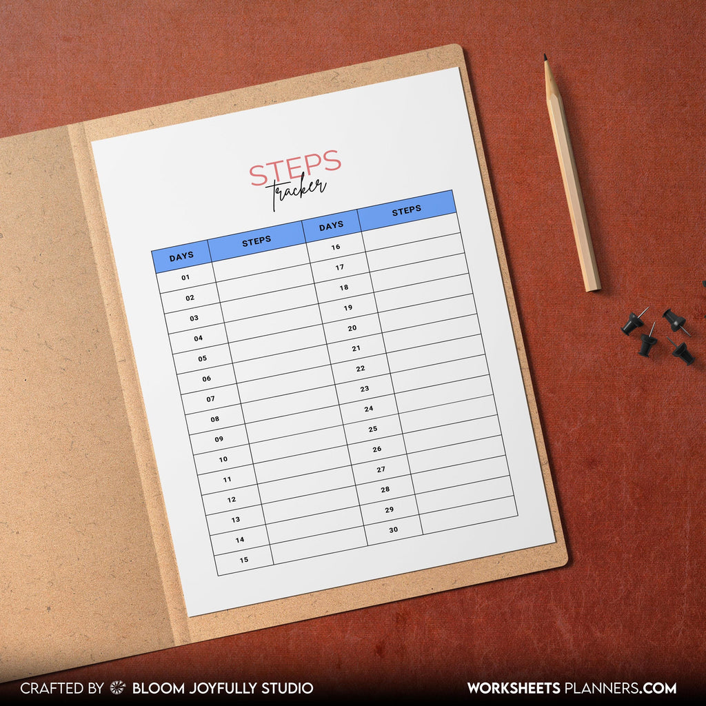 10K Step Tracker — Step Tracker PRINTABLE, Daily Walking Log, Fitness Planner PDF, Planner Page, Health Log... | Nutri Track printable
