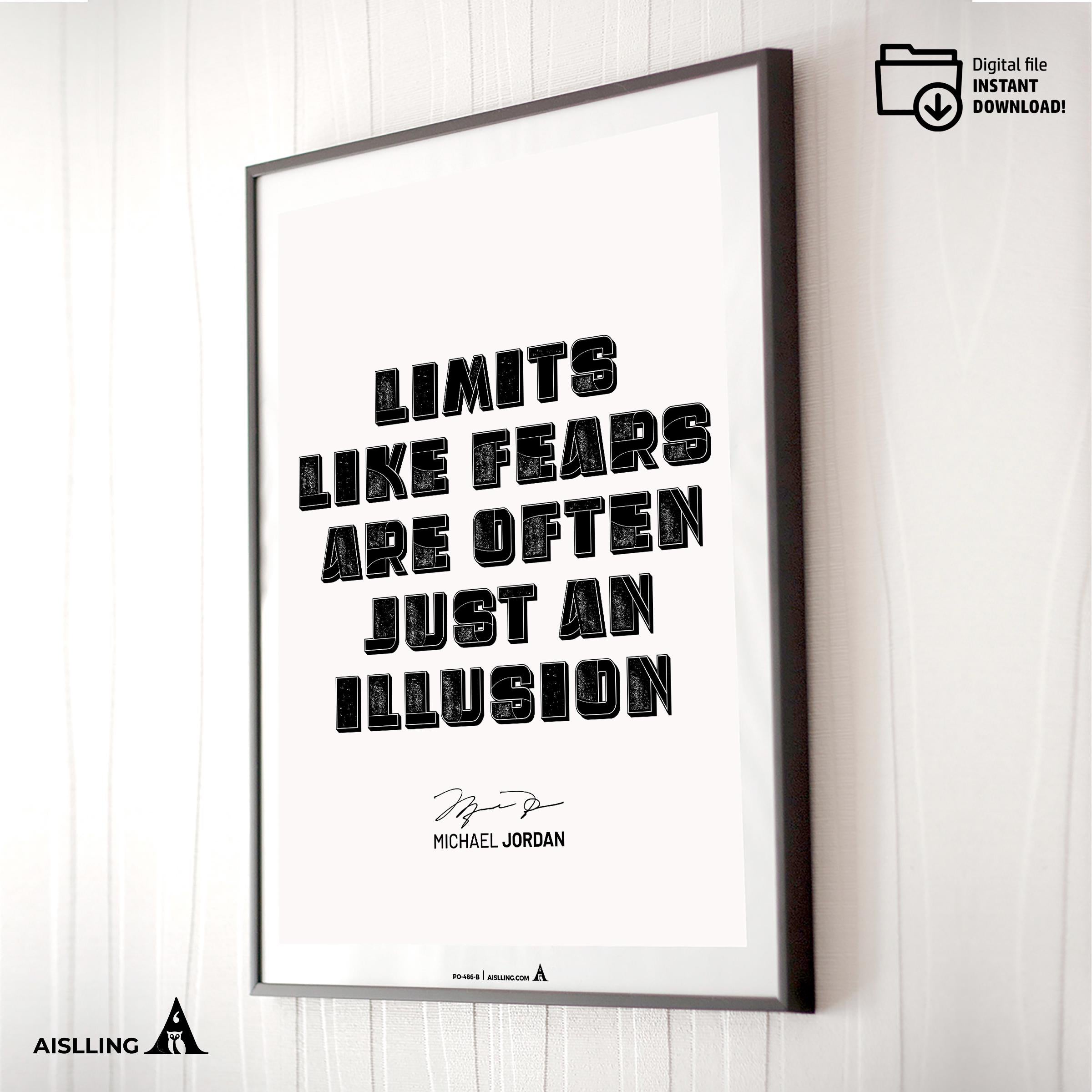 Athlete Wall Decor — Michael Jordan Motivational Quote Print: Basketball Sports Poster (Digital Download) | Aislling printable