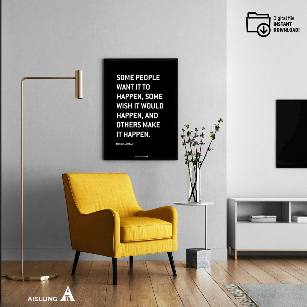 Aislling — Michael Jordan Quotes Digital Printable Wall Art Inspirational Quotes Jordan Mentality Poster Ba... | Aislling printable