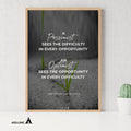 Aislling — Winston Churchill Quote Print The Pessimist Sees Difficulty Home Decor Wall Art Printables Motiv... | Aislling printable