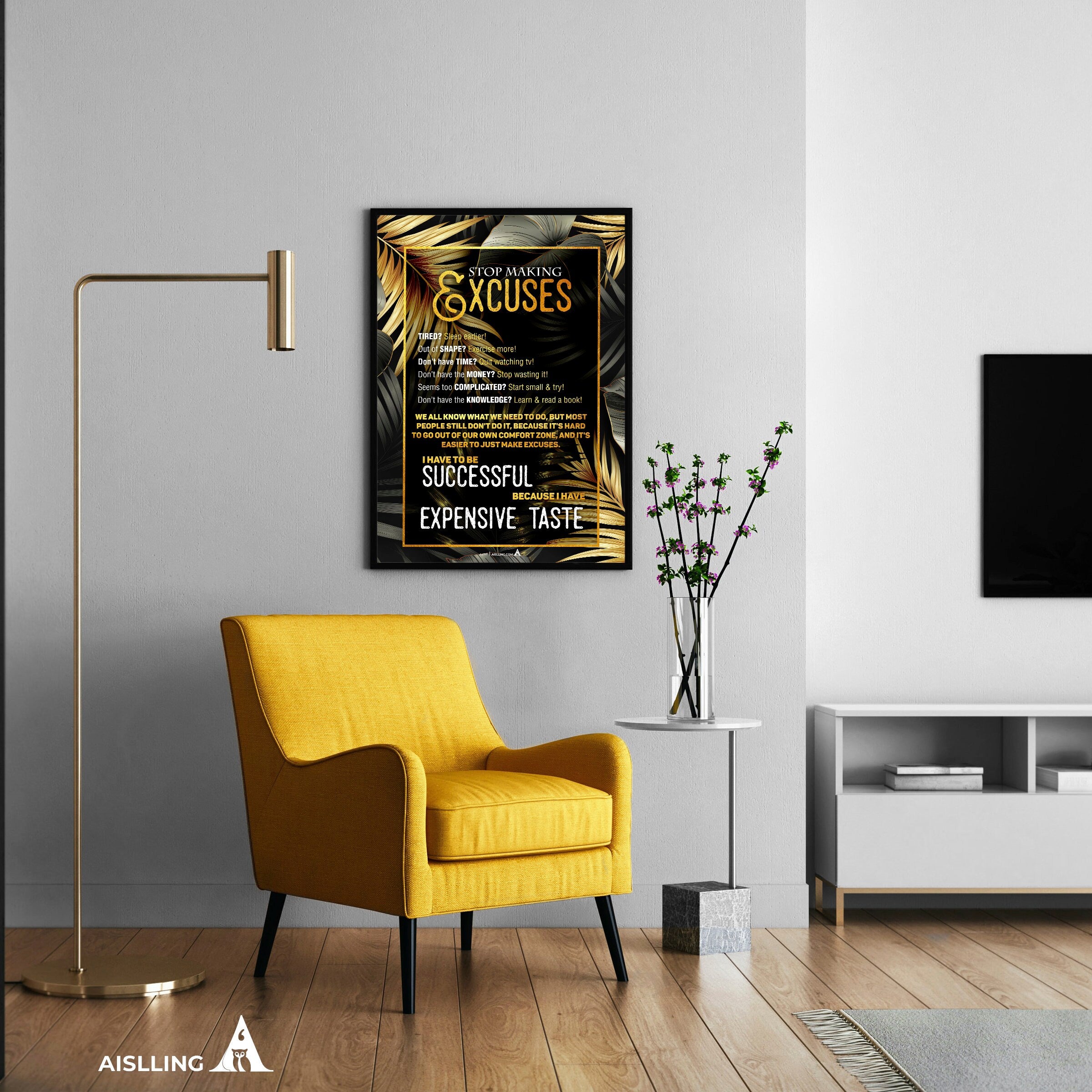 Aislling — Stop Making Excuses Quotes Printables, Motivational Quote wall art Inspirational quotes Motivati... | Aislling printable