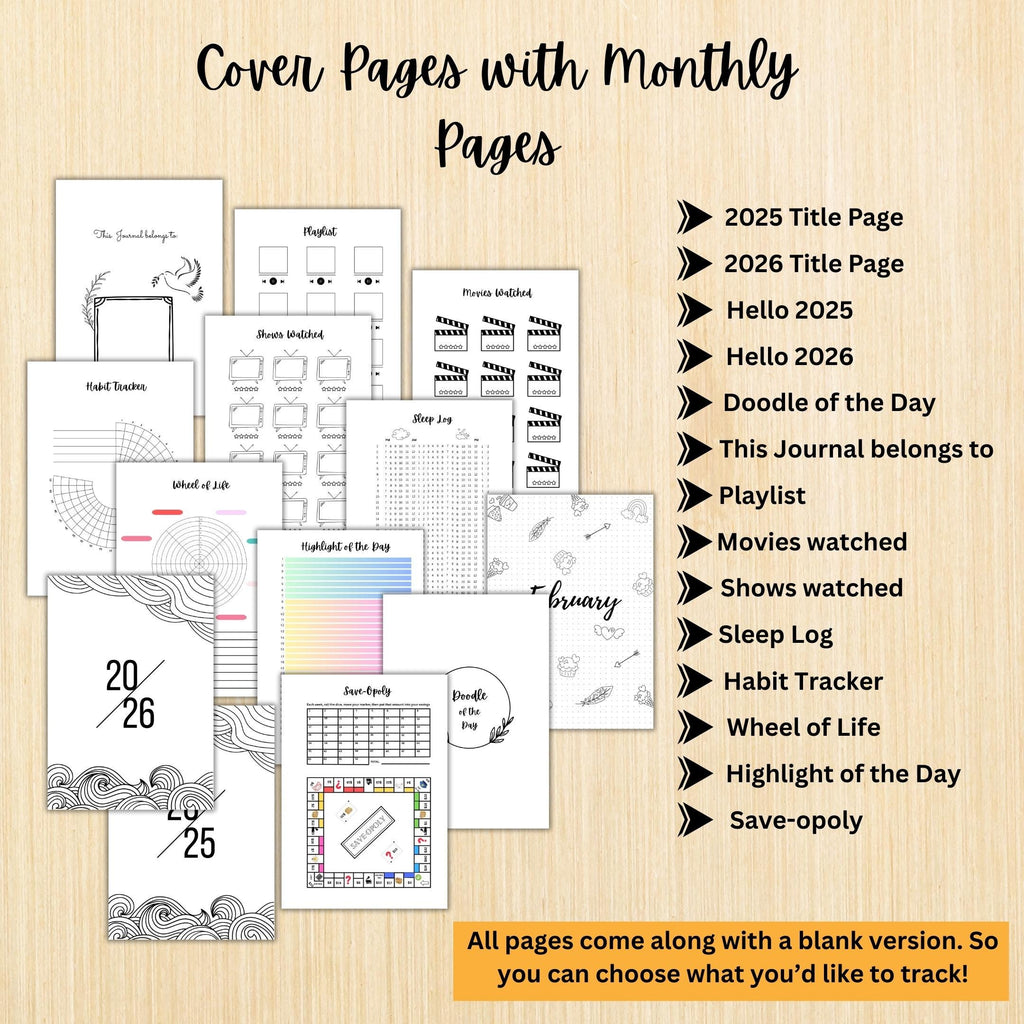 2025 Agenda — JOURNAL BUNDLE 2025/2026, Goal Setting Pack, Mega Digital Journal Bundle, Planner Bundle, Dig... | Bloom Joyfully printable