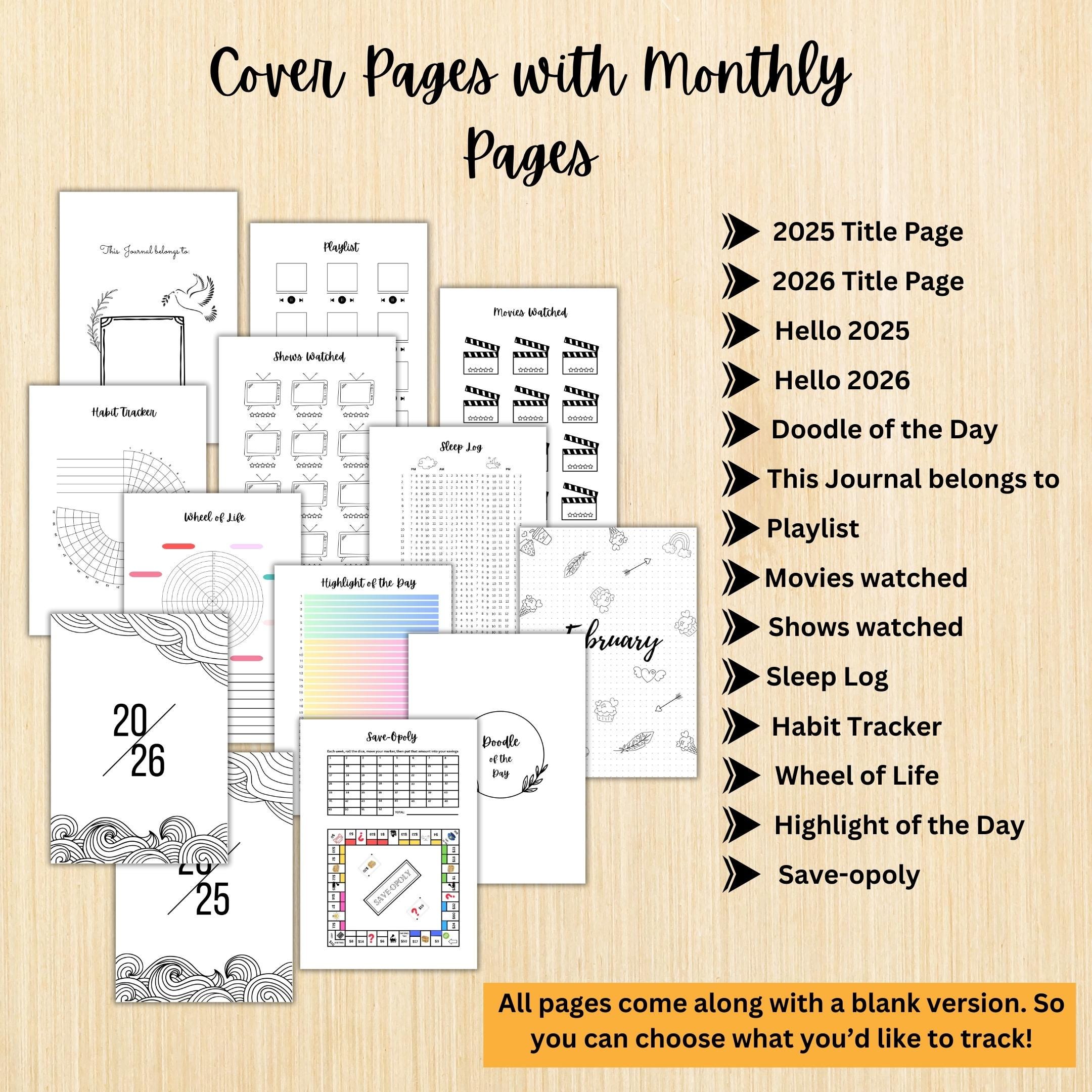 2025 Agenda — JOURNAL BUNDLE 2025/2026, Goal Setting Pack, Mega Digital Journal Bundle, Planner Bundle, Dig... | Bloom Joyfully printable