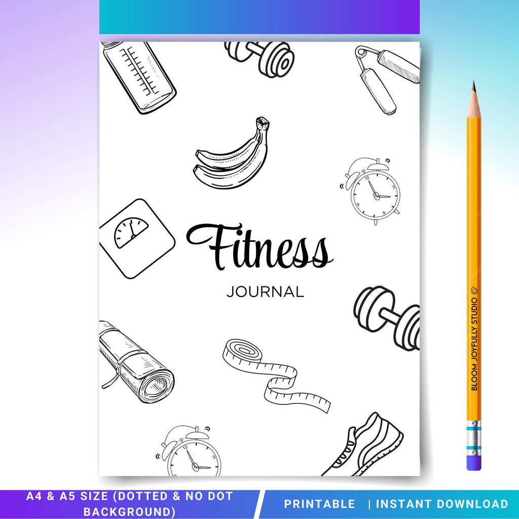 30 Day Fitness — Fitness Journal Title Page PRINTABLE, Fitness Planner, Weight Loss Journal, Health Planner... | Nutri Track printable