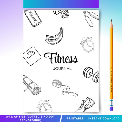 30 Day Fitness — Fitness Journal Title Page PRINTABLE, Fitness Planner, Weight Loss Journal, Health Planner... | Nutri Track printable