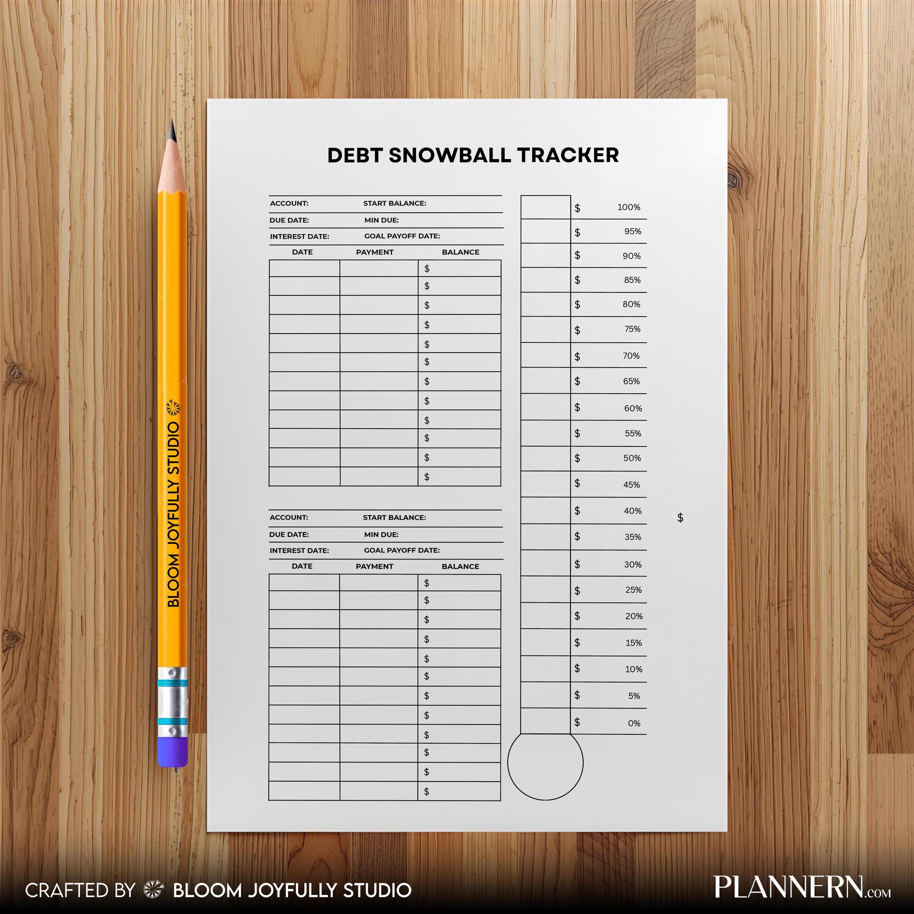 Budget Planner — Debt Payment Tracker PRINTABLE, Money Planner, Debt Repayment Plan, Debt Snowball Tracker,... | Bloom Joyfully printable