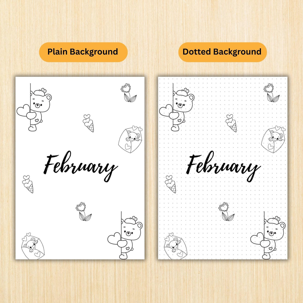 12 Month Cover Pages — 12 Month Title Page Bundle, Printable Monthly Planner Covers, PRINTABLE TITLE PAGE, ... | Bloom Joyfully printable