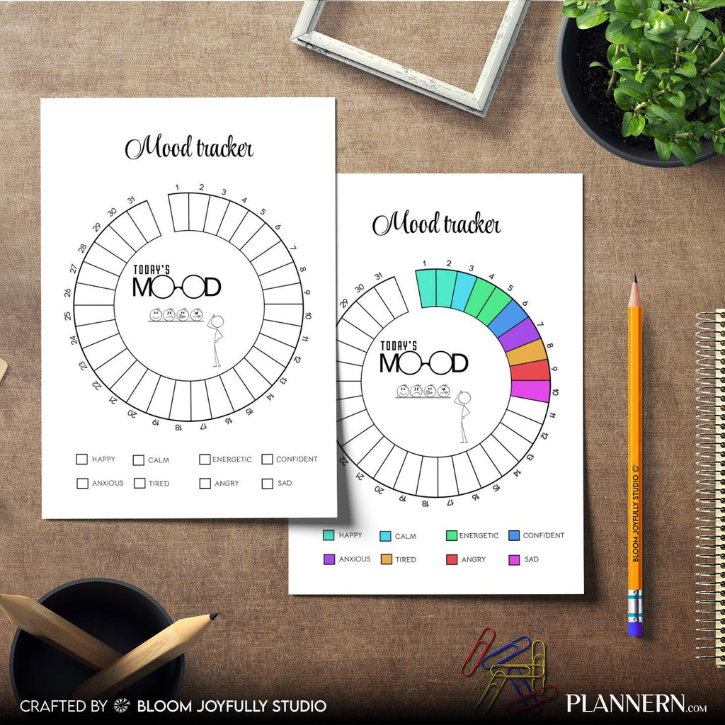 Daily Mood Log — Mood Tracker Printable, Daily Mood Journal, Mental Health Tracker, Emotional Wellness Plan... | Mindfulness printable