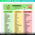 Diet Printable — Vitamin E Rich Food List Printable, Vitamin E Food Chart, High Vitamin E Foods, Vitamin E ... | Nutri Track printable