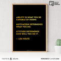 Aislling — Motivational Quote Wall Art Printable, Ability Motivation Attitude Poster, Minimalist Office Dec... | Aislling printable