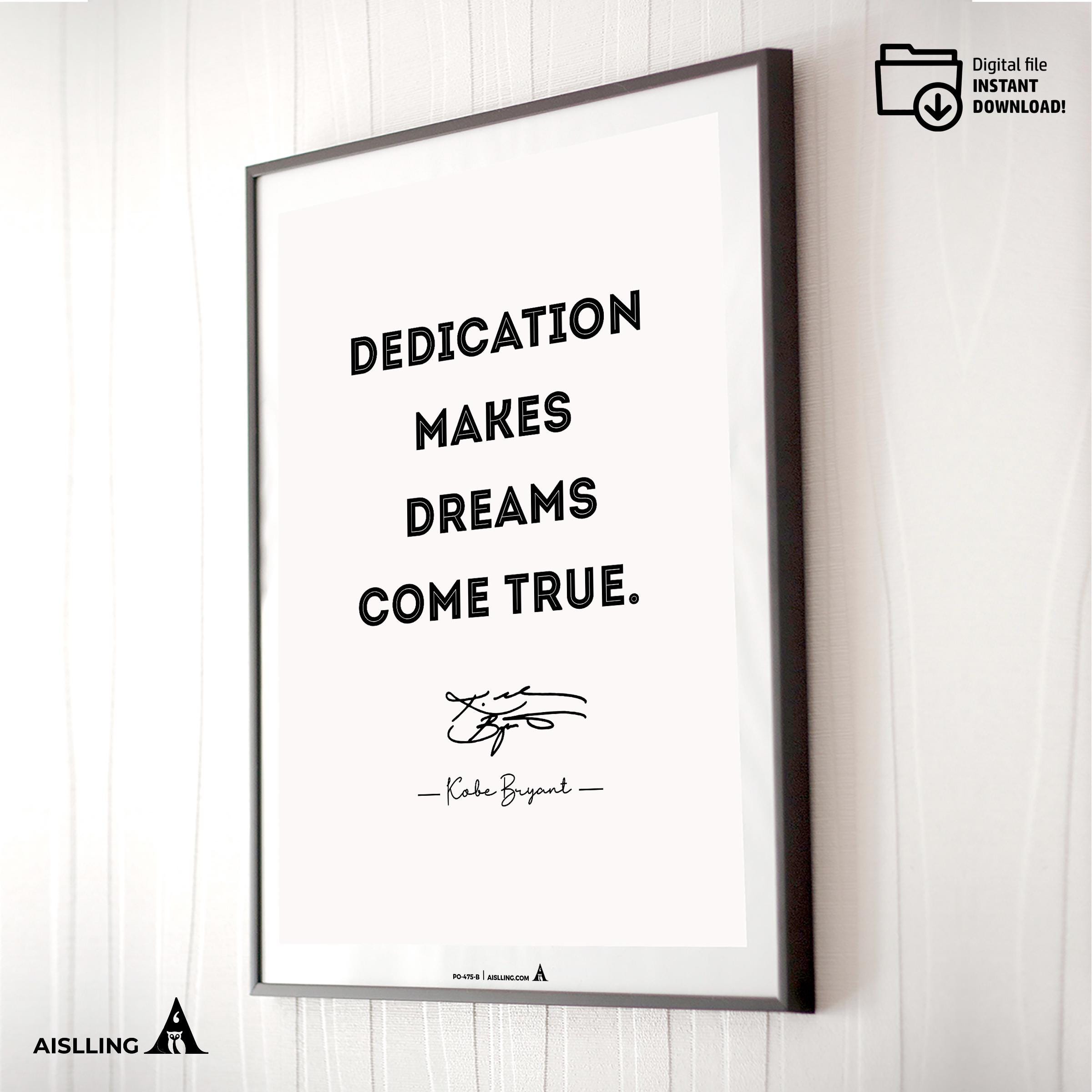 Kobe Bryant Mamba Mentality Quotes printable inspirational quotes for home office | image | Instant Download for basketball mom