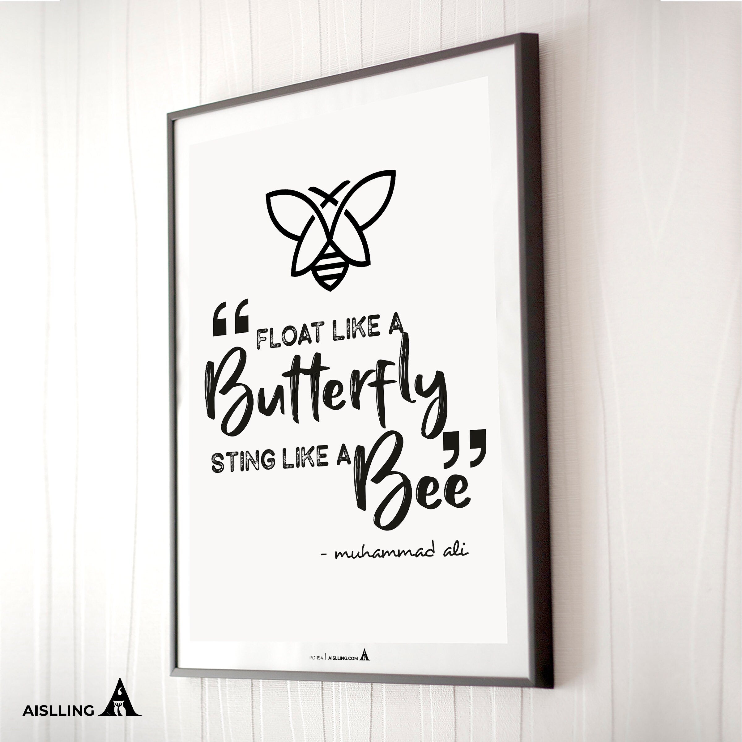 Aislling — Float like a butterfly, sting like a bee, muhammad ali, Printables, Inspirational Quote Poster, ... | Aislling printable