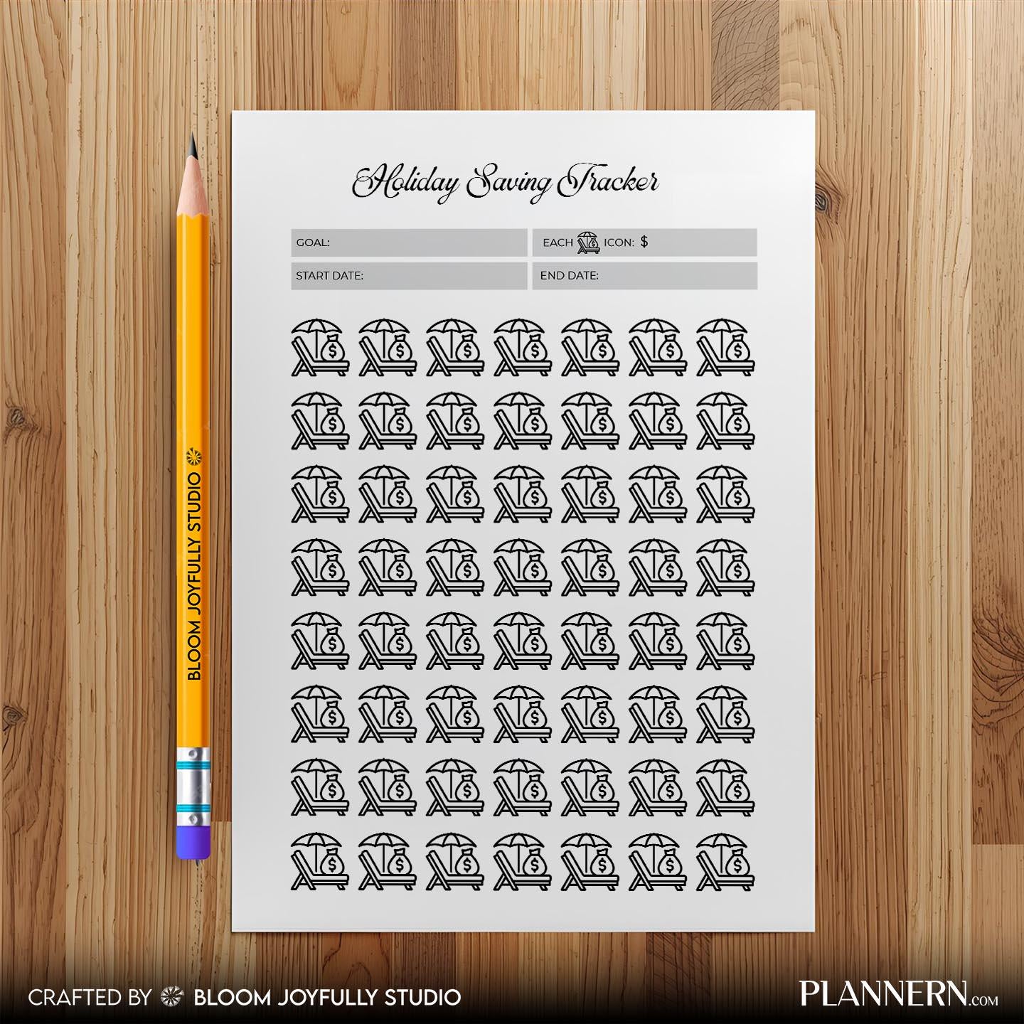 Budget Planner — Holiday Fund Trader PRINTABLE, Holiday Savings Tracker, Vacation Savings Planner, Travel B... | Bloom Joyfully printable