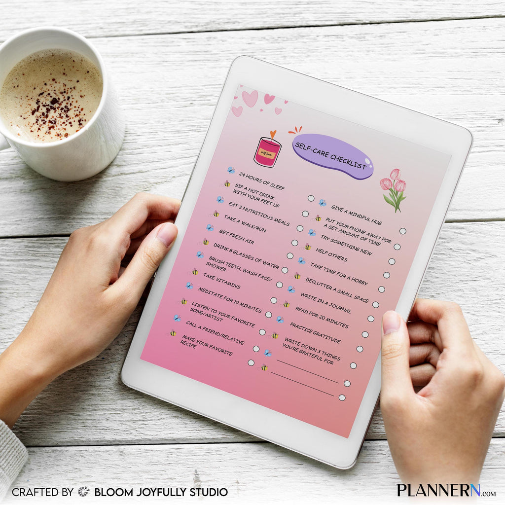 Anxiety Planner — Daily Self Care Checklist, Self, Care Planner, Wellness Bucket List, Self Care Activity, ... | Mindfulness printable