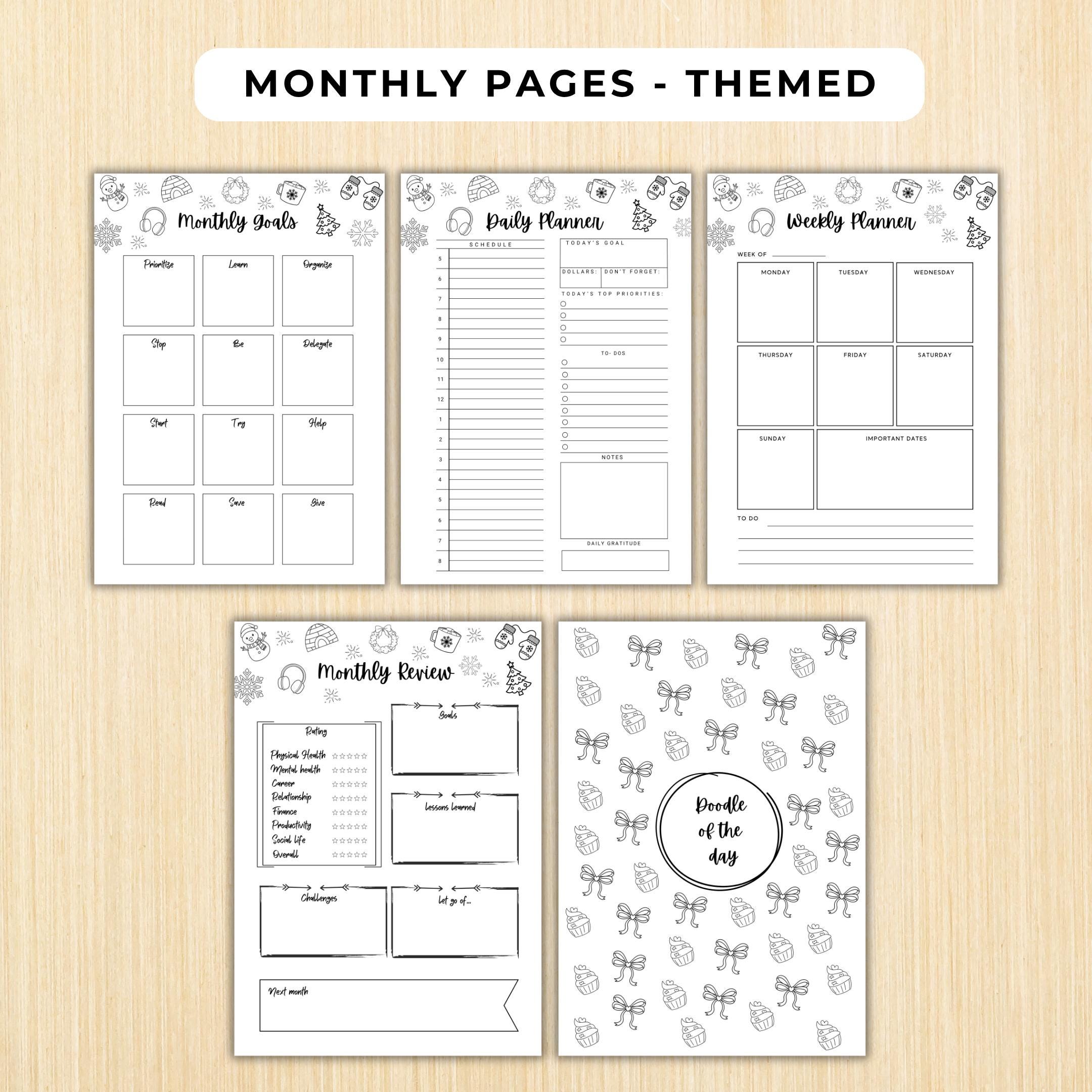 Budget Tracker — February Journal Bundle, Printable Planner, February Planner, Habit Tracker Coloring Pages... | Mindfulness printable