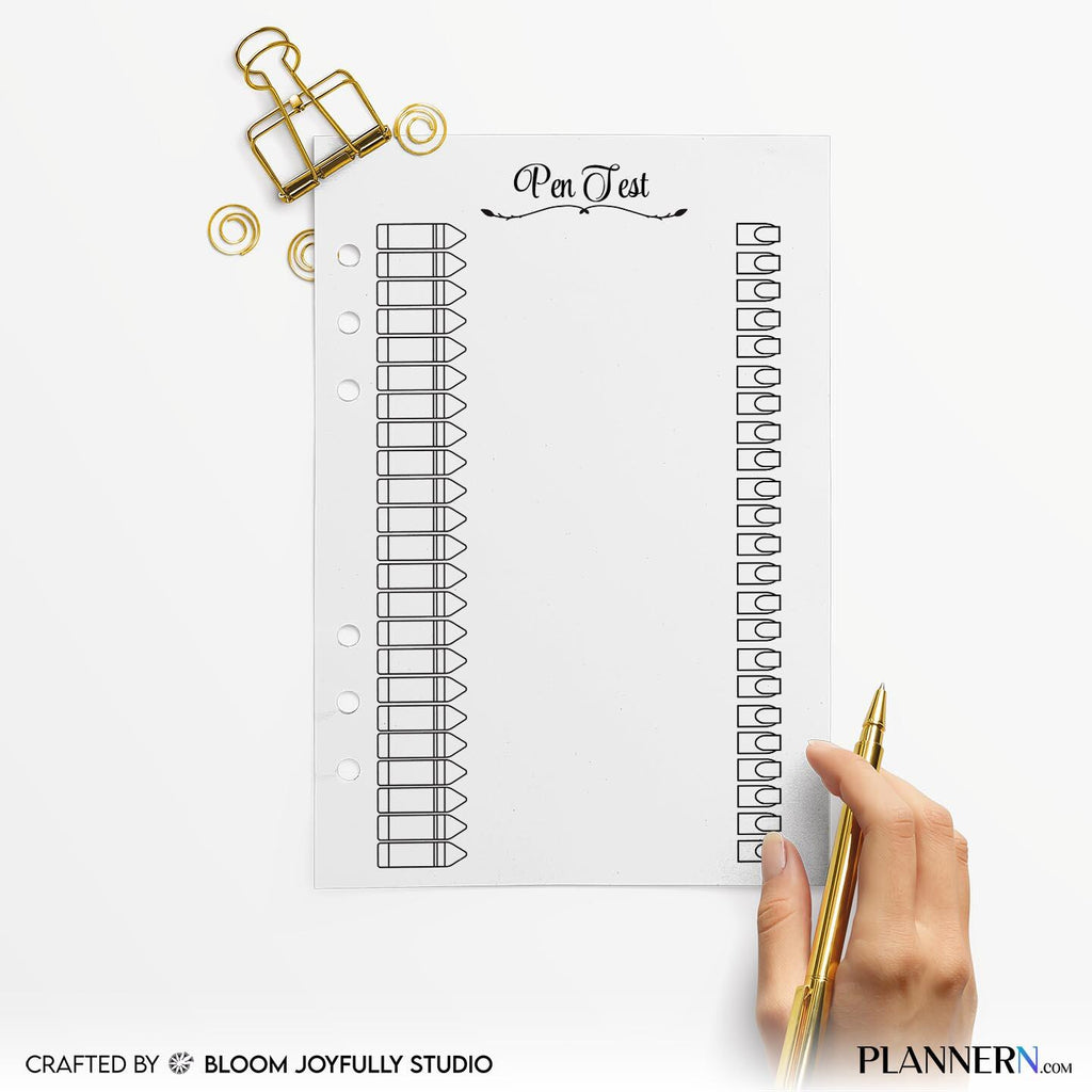 Brush Pen Tracker — Marker Log PRINTABLE, Pen Tracker, Pen color Swatch Page, Printable Pen Test Page, A4/A... | Bloom Joyfully printable