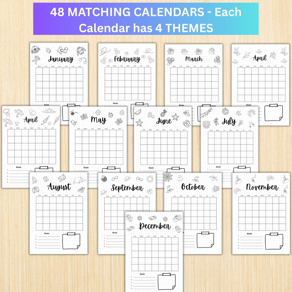 2026 BIG JOURNAL BUNDLE, Calendar, Cover Page, Monthly, Yearly Planner, Mood Tracker, Digital Planner Pages... | Mindfulness printable