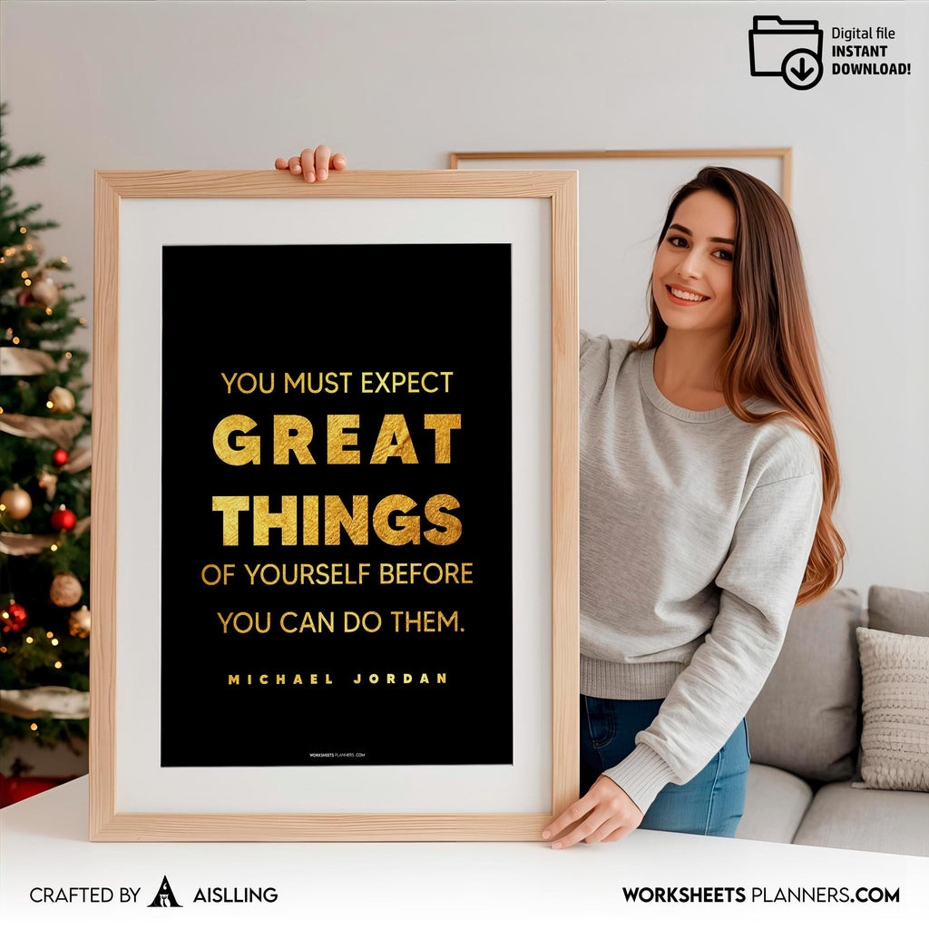 Aislling — Michael Jordan Quotes Digital Printable Wall Art Inspirational Quotes Jordan Mentality Poster Ba... | Aislling printable
