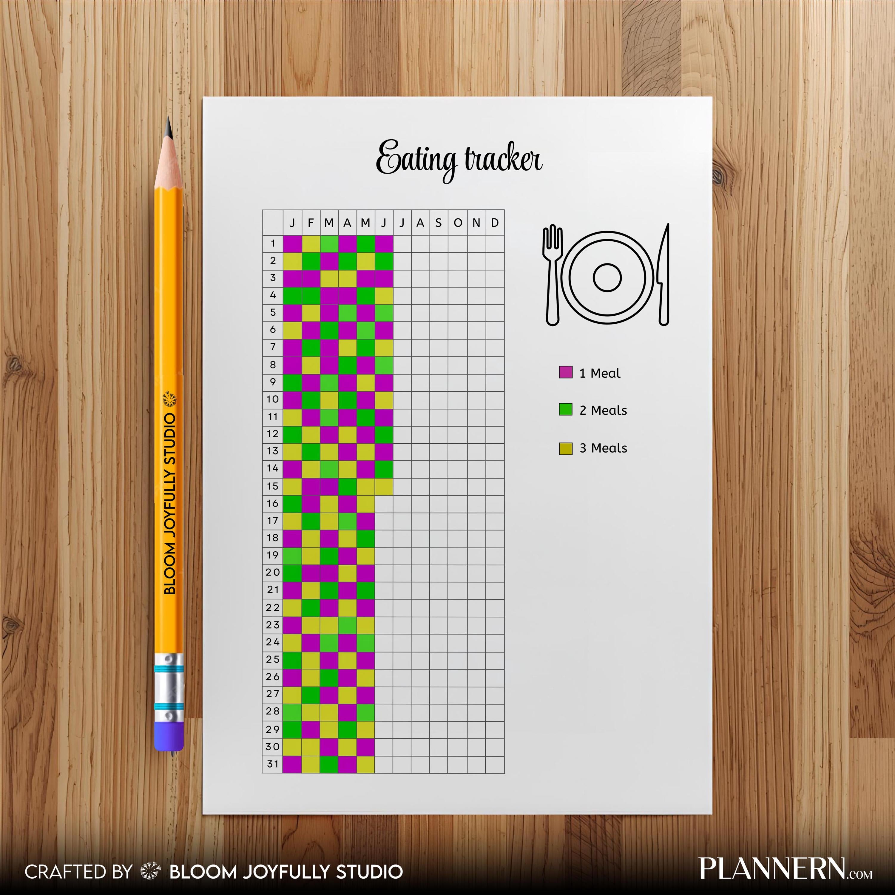 Eating Tracker PRINTABLE, Daily Food Log, Meal Tracker, Healthy Eating Planner PDF, Food Tracker, Diet Trac... | Nutri Track printable
