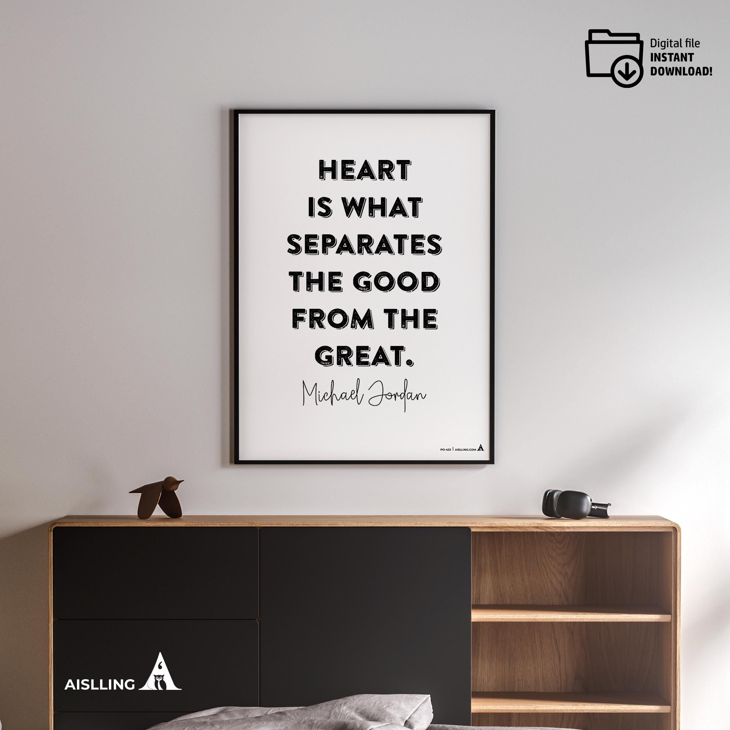 Aislling — Michael Jordan Quotes Digital Printable Wall Art Inspirational Quotes Jordan Mentality Poster Ba... | Aislling printable